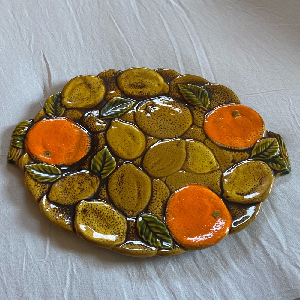 Inarco platter.  E3561. Orange lemon